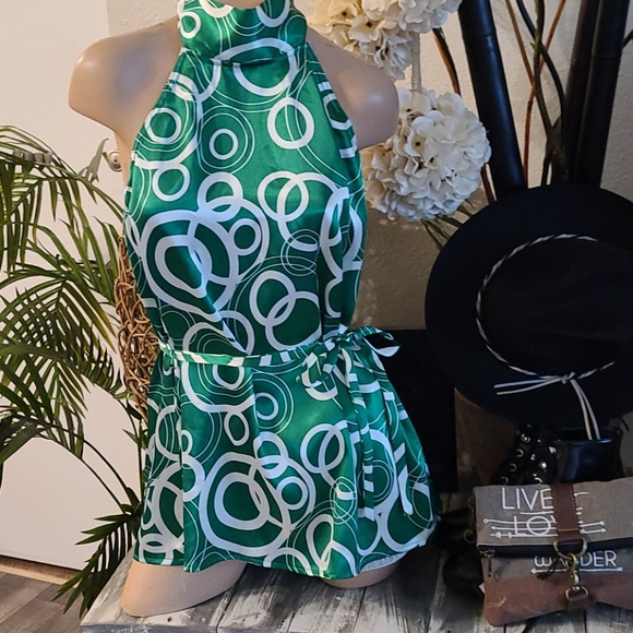 SALE RAMPAGE RETRO HALTER MULTI  CIRCLE MEDIUM TOP - Picture 5 of 16